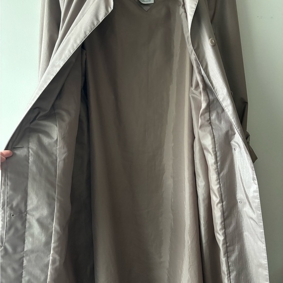 British Mist tan cream color long trench coat‎ size 12 - Picture 10 of 12